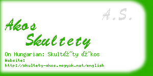 akos skultety business card